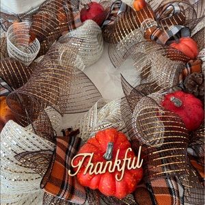 Handmade autumn wreath. Made with ❤️ beautiful for Thanksgiving 🍁